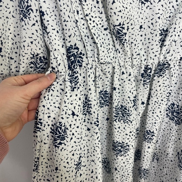 VINTAGE abstract print pleated details dress - Picture 5 of 8